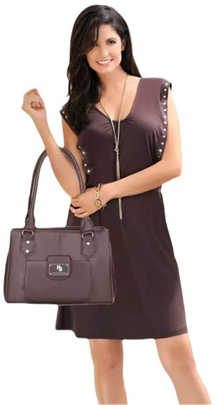 Faux Leather Brown Color Shoulder Bag