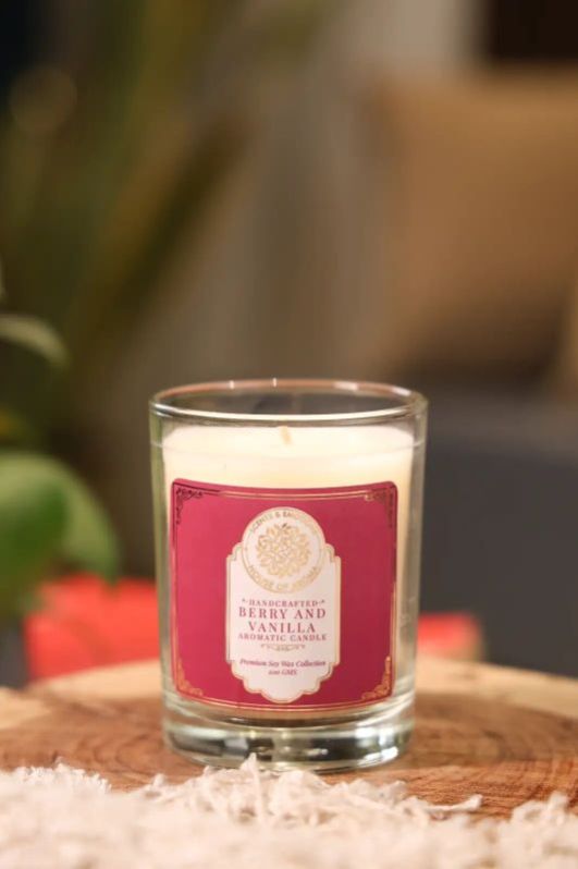 Berries AND Vanilla Natural Wax Scented Candle Jar