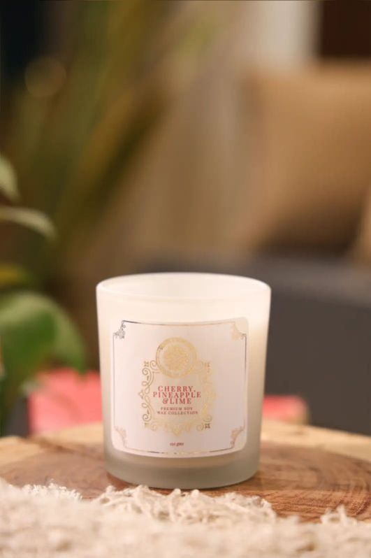 Cherry, Pineapple AND Lime Candle Fragrance With Natural Soy Wax