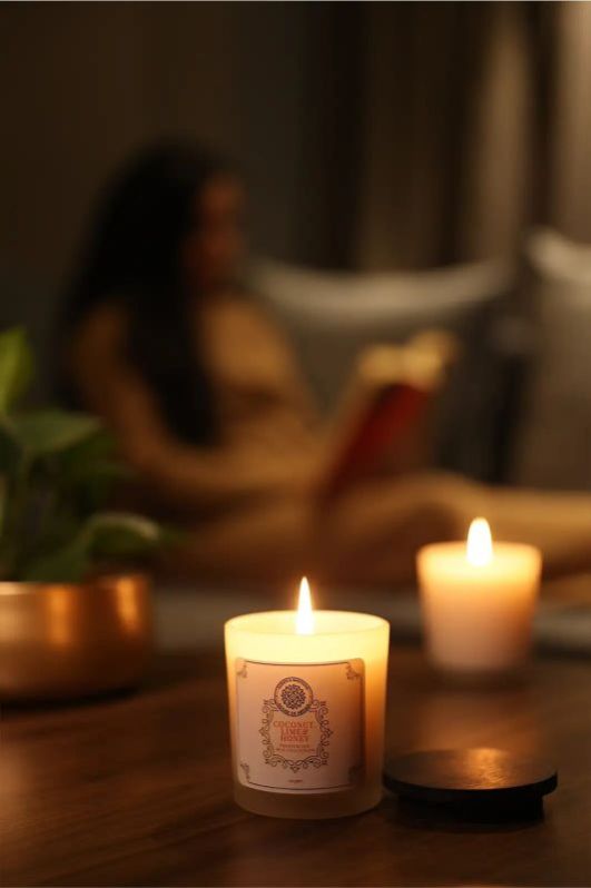 Coconut, Honey AND Lime Candle Fragrance With Natural Soy Wax