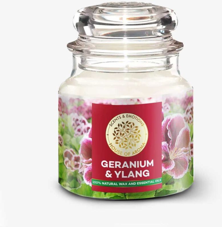 Geranium & Ylang Natural Scented Candles