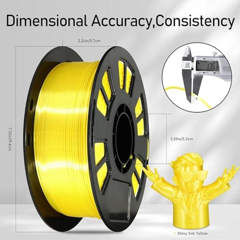 FiLAMONT Silk PLA Plus Filaments(Yellow)