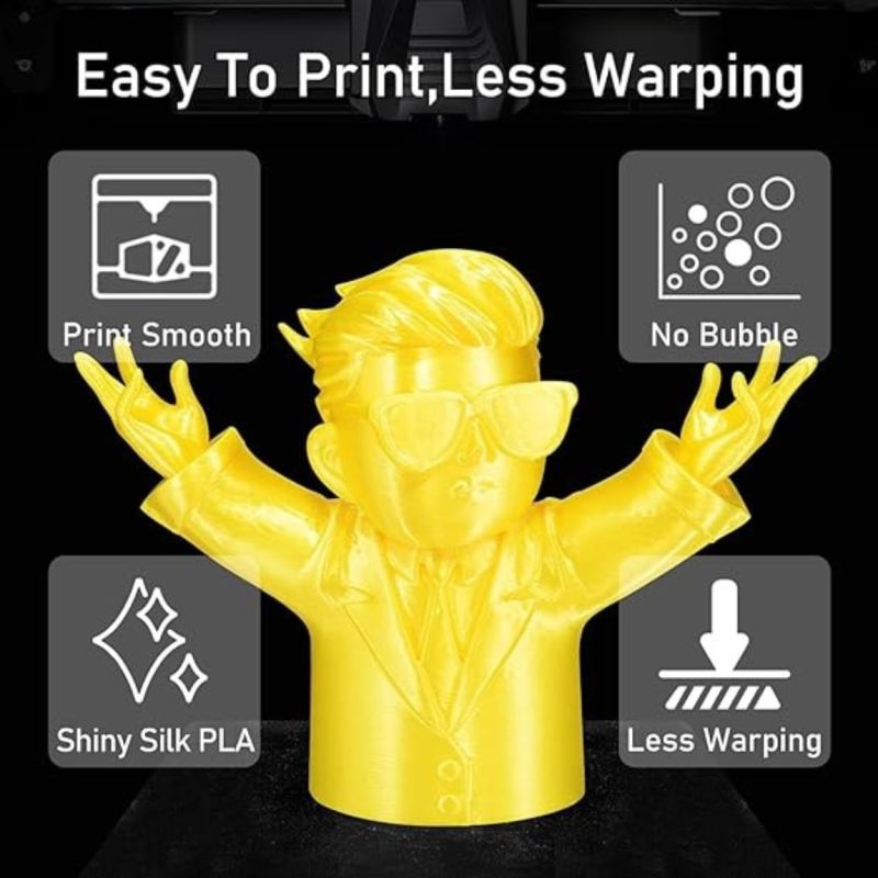 FiLAMONT Silk PLA Plus Filaments(Yellow)