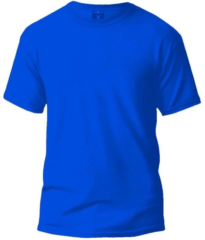 Mens Blue Round Neck T Shirt