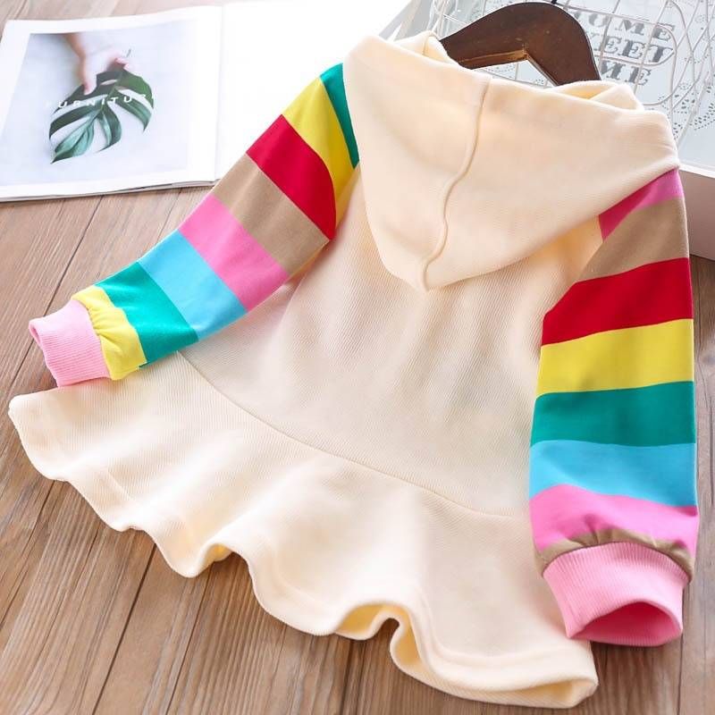 Girl Multicolor Hoodie Dress