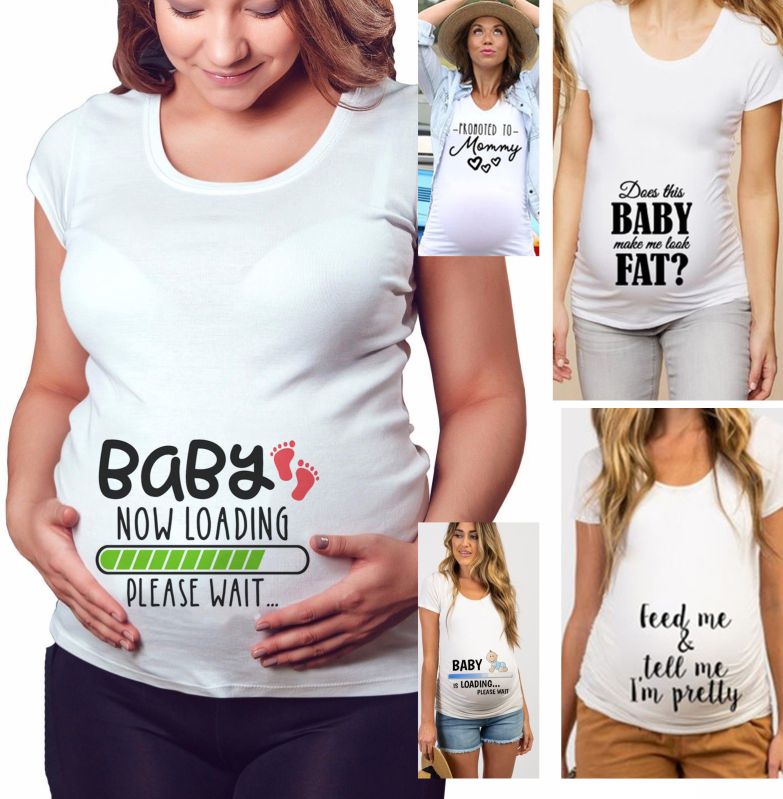 Ladies Printed Maternity T Shirt