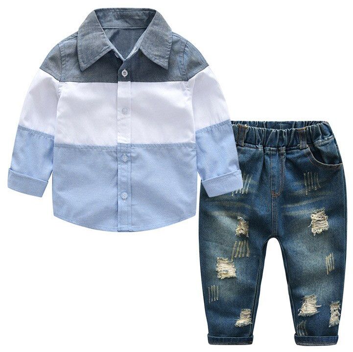 Boys Cotton Shirt & Pant Set