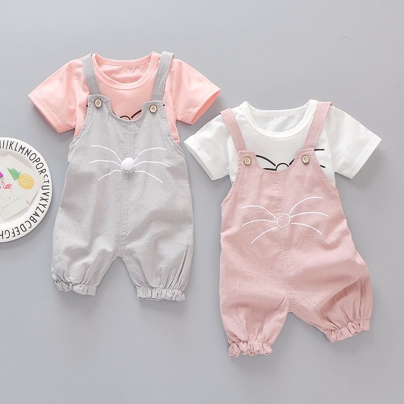 Baby Girl Cotton Romper Set