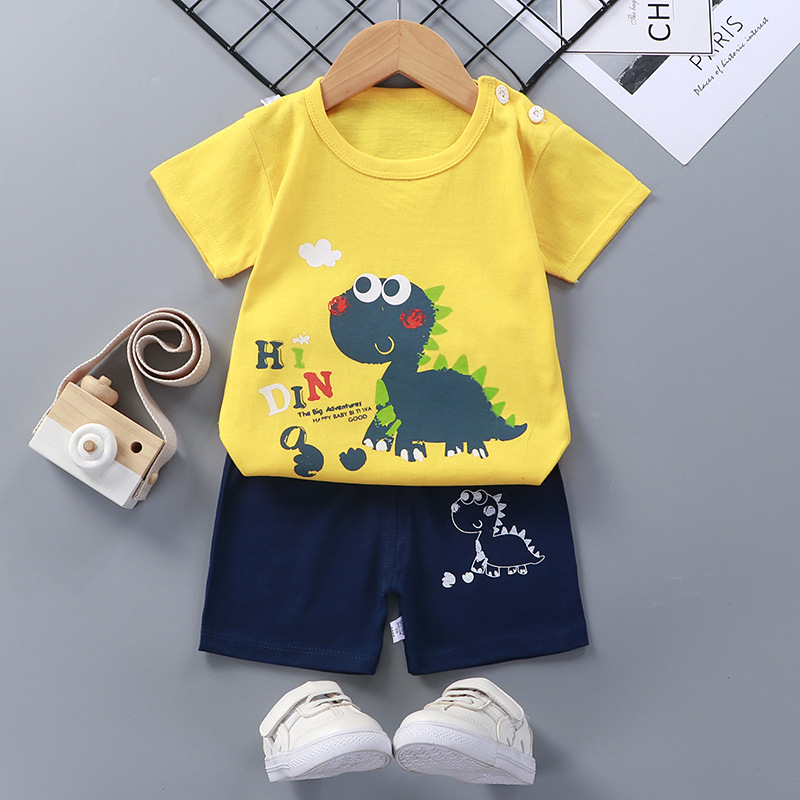 Toddler Baby Boy Printed T Shirt & Shorts Set