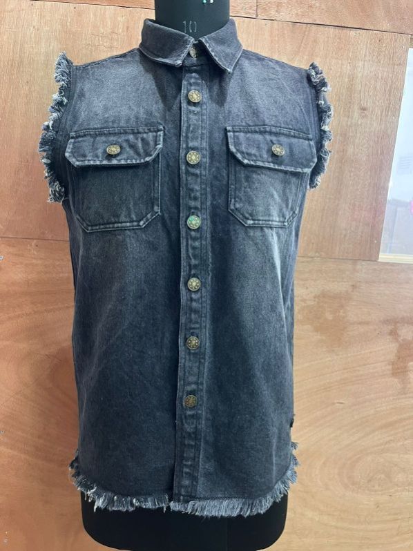 SLEEVELESS DENIM JACKET