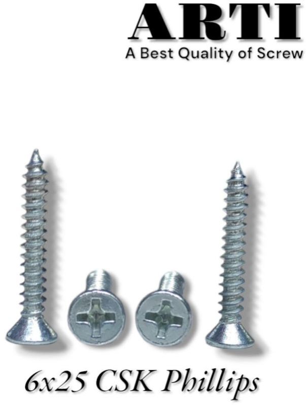 6x25 Csk Phillips Self Tapping Screw