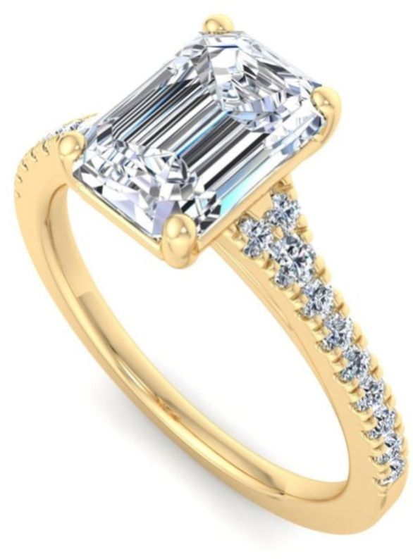 Radiant Cut Solitaire Diamond Engagement Ring