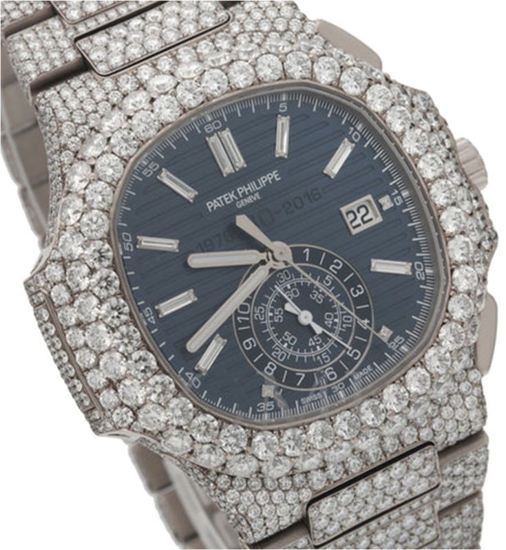 Patek Philippe Stainless Steel Bust Down Diamond Watch