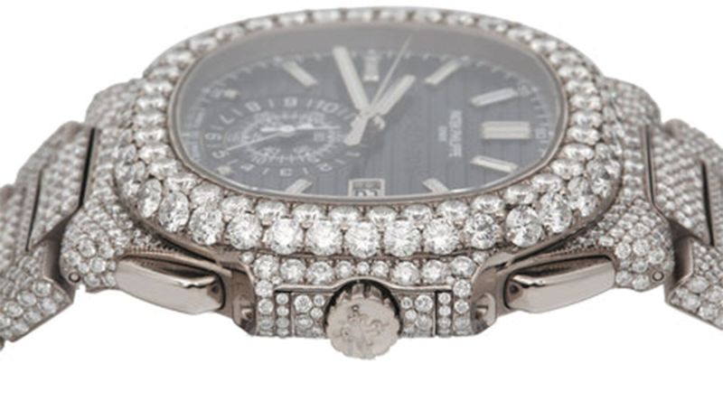 Patek Philippe Stainless Steel Bust Down Diamond Watch