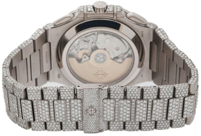 Patek Philippe Stainless Steel Bust Down Diamond Watch