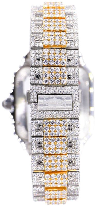 Automatic Luxury Cartier Diamond Watch, With Moissanite Diamond