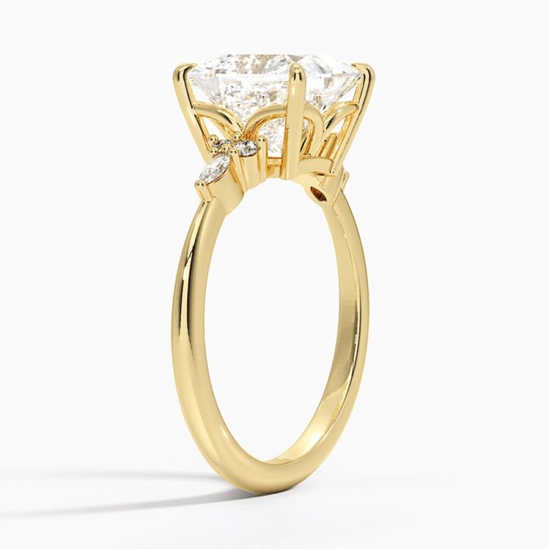 Women Princess 14 K Gold Diamond Ring