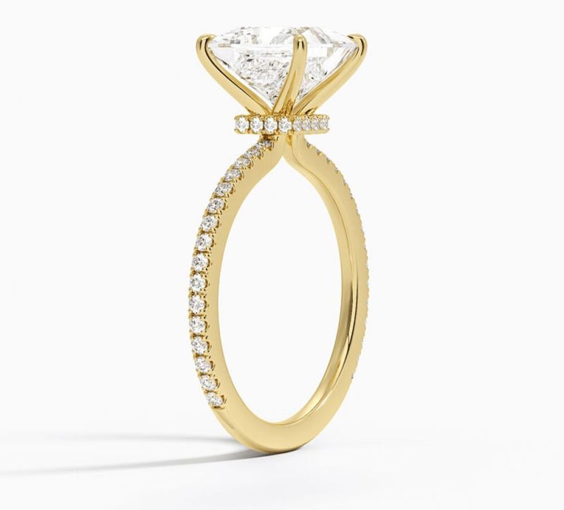 18K Yellow Gold Wedding Diamond Ring