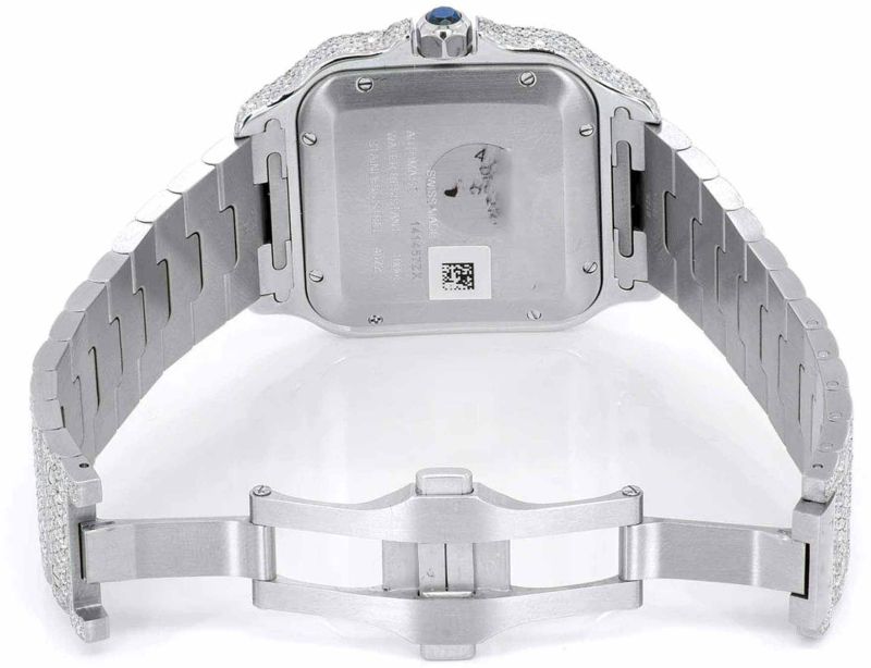 Cartier Skeleton Diamond Stainless Steel Watch