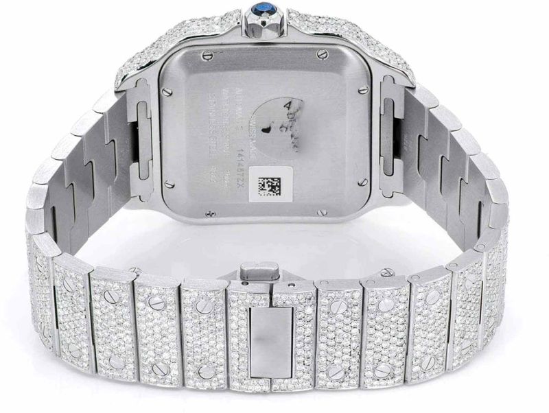 Cartier Skeleton Diamond Stainless Steel Watch