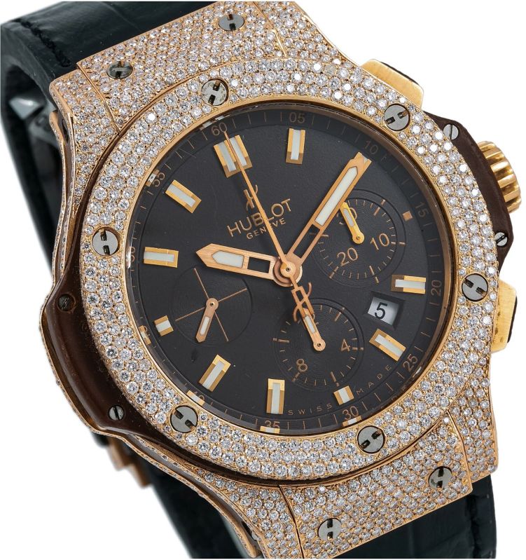 Hublot Classic Fusion 42mm Sunburst Dial With Diamond Studded Watch