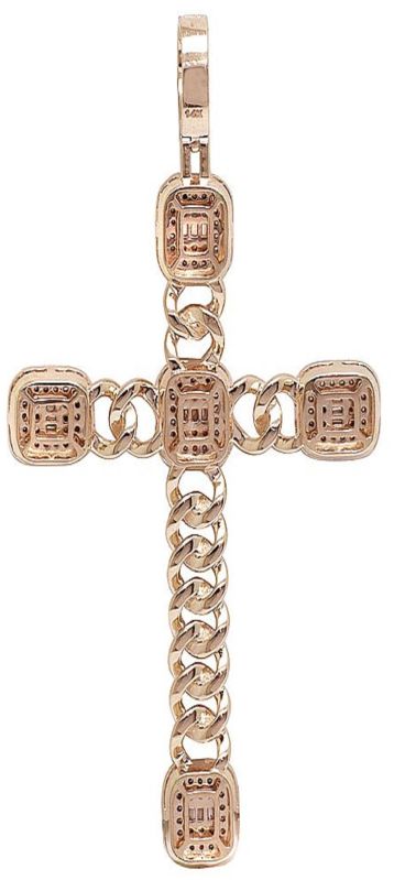 Cross Round Vvs Diamond Hip Hop Pendant