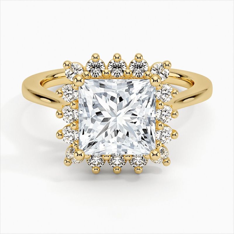 Princess Cut Diamond Solitaire Party Ring