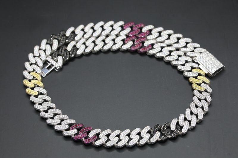 Round Moissanite Diamond Hip Hop Cuban Chain