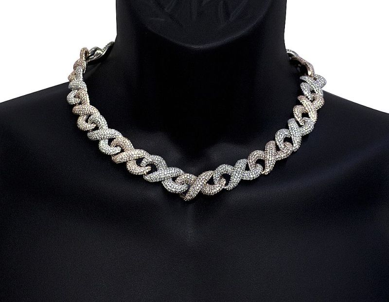 Sterling Silver Diamond Cuban Chain &AMP;ndash; 46.5 Carats Of VVS1 Clarity