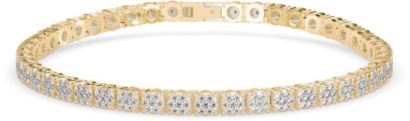 Rose Gold Flower Design Diamond Bracelet For Women