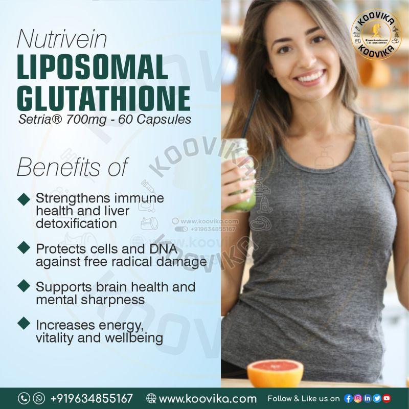 Nutrivein Liposomal Glutathione Setria&AMP;reg; 700mg - 60 Capsules