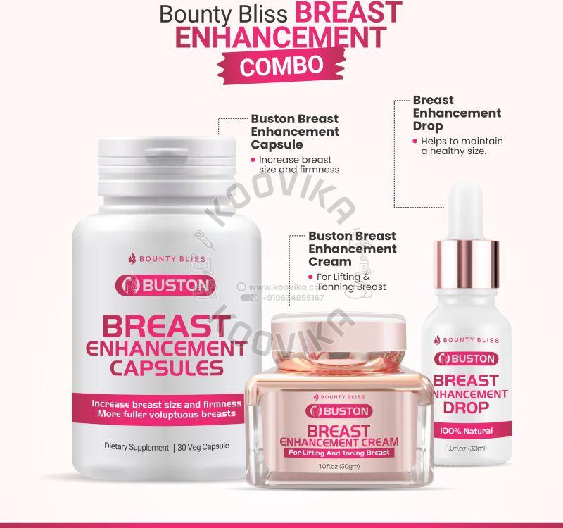 Bounty Bliss Breast Enhancement Cream Capsule Liquid Drops Combo