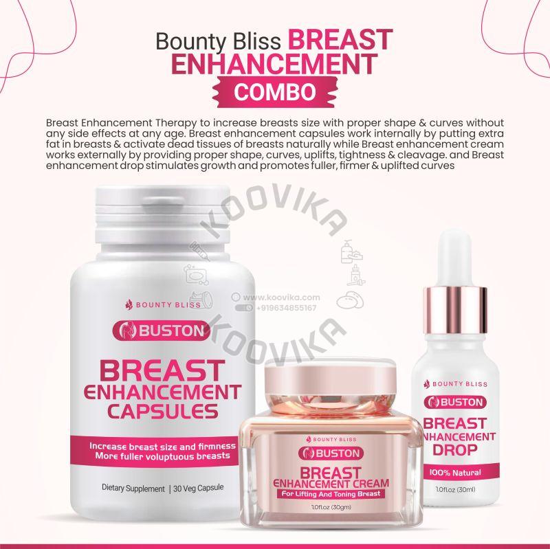 Bounty Bliss Breast Enhancement Cream Capsule Liquid Drops Combo