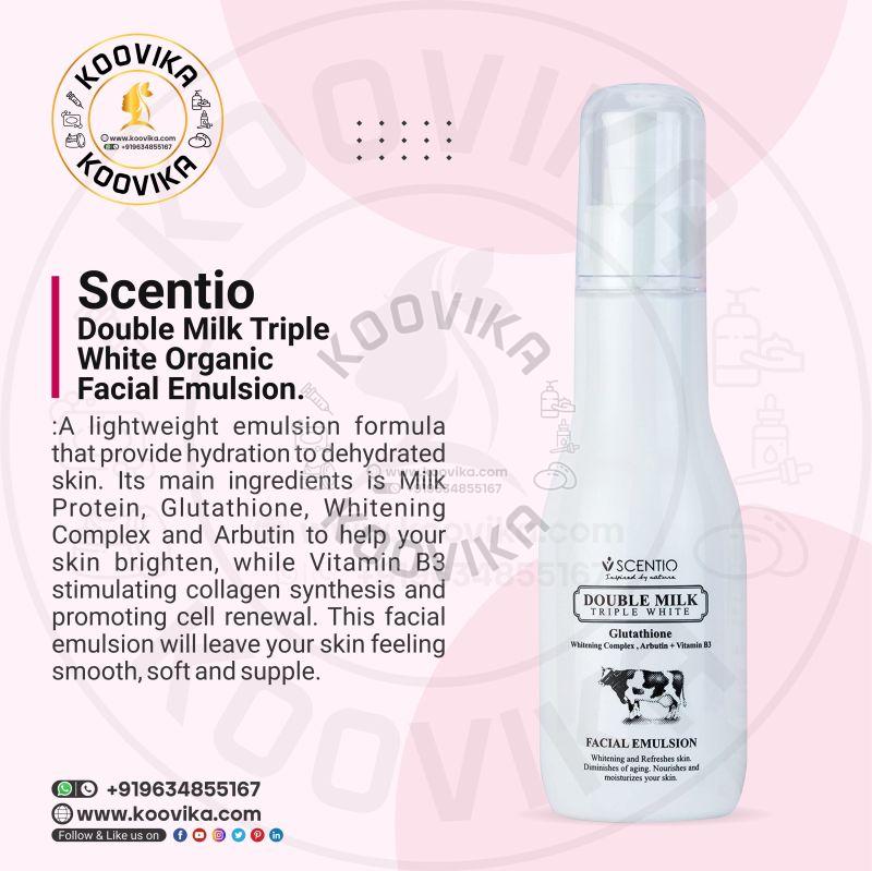 Scentio Double Milk Triple White Organic Facial Emulsion