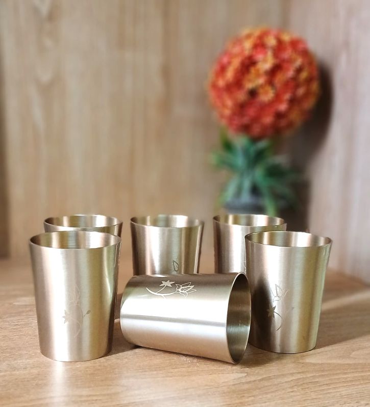 Brass Glass Set