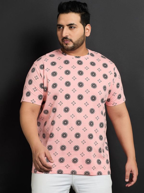 Mens Printed Round Neck T Shirt