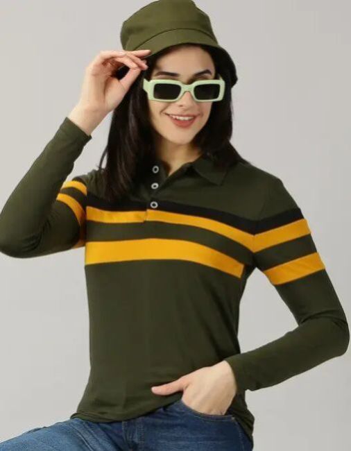 Full Sleeve Ladies Polo T Shirt