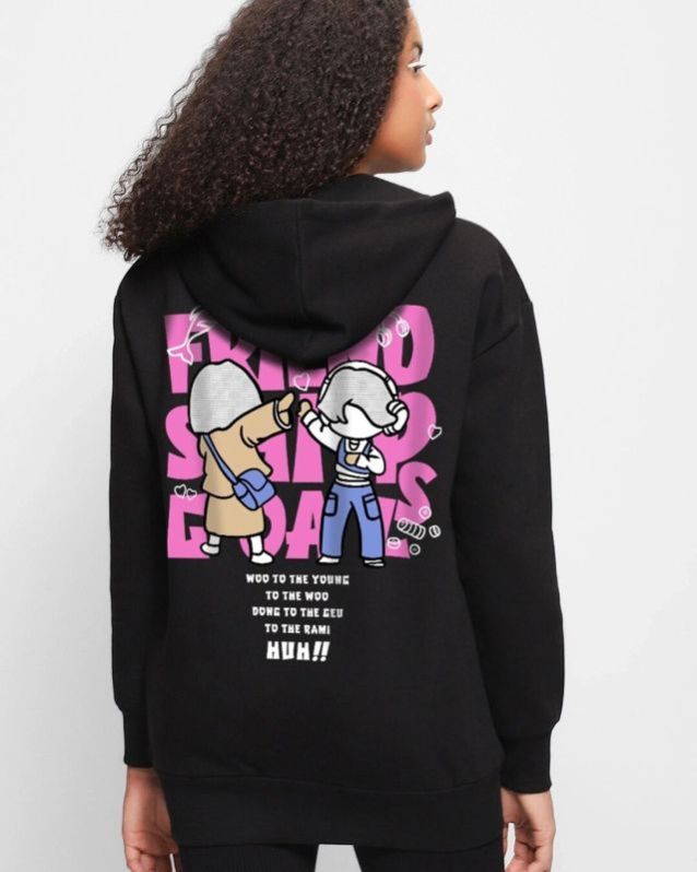 Ladies Printed Full Sleeve Hoodie