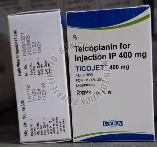 Teicoplanin Injection IP 400 - TICOJET