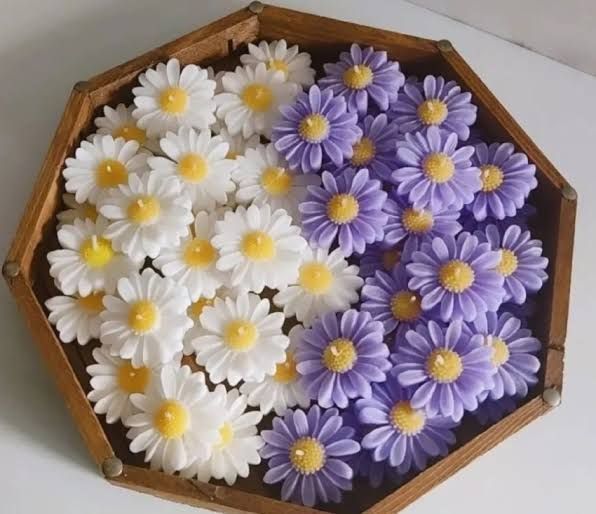 Daisy Flower Candle Basket