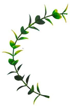 Long Jhalar Cone Dark Green Yellow - Artificial Plastic Plant Fillers