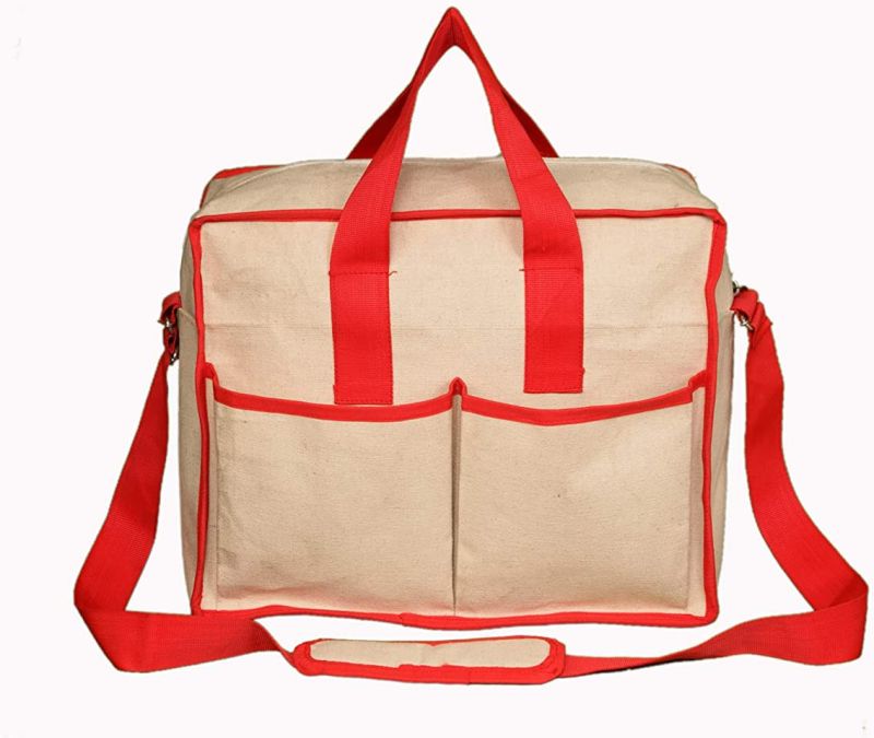 Pahal 4 Pocket Canvas White Tool Bag