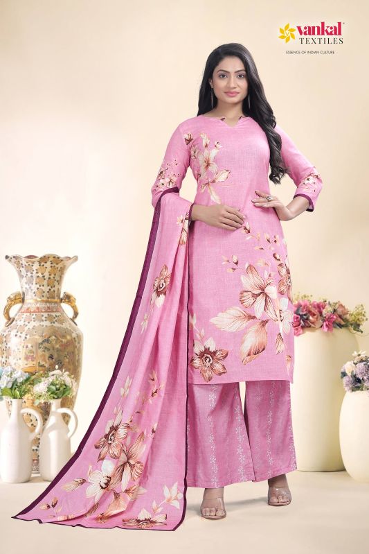 Ladies Pink Cotton Suit