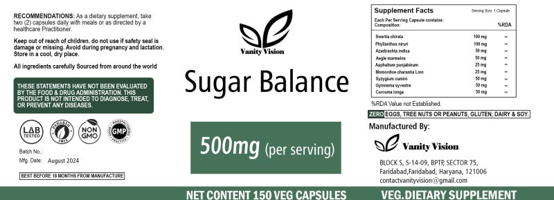 Sugar Balance Support Healthy Blood Capsules