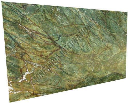 Rainforest Green Marble Slab, Thickness : 2 Cm 3 Cm Regular 5 & 6 Cm