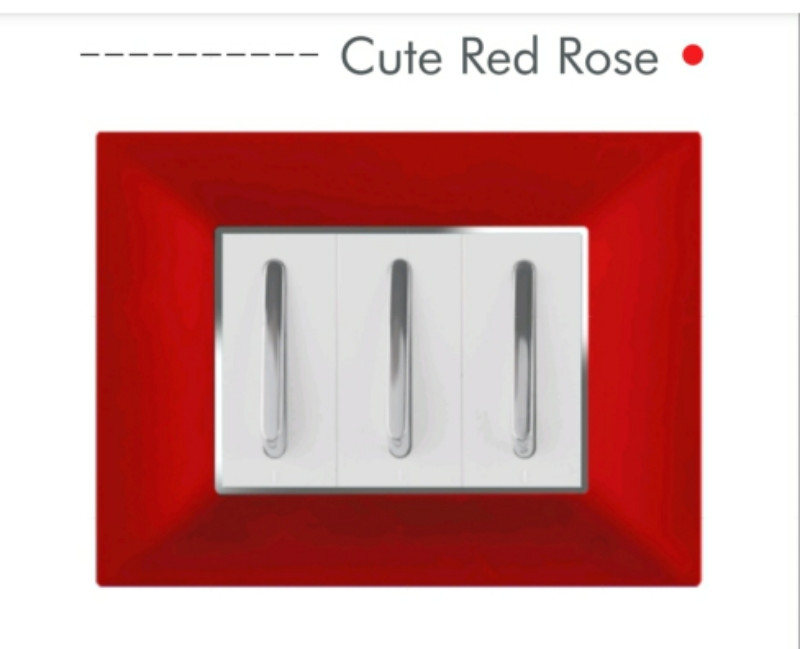 Hosper RR02 2 M Cute Red Modular Switch Plate Cover