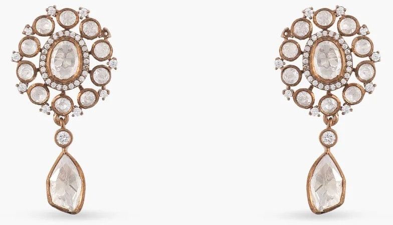 Halo Glow Moissanite Silver Drop Earrings