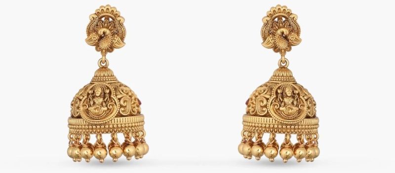 Mahika Anitque Silver Jhumkas