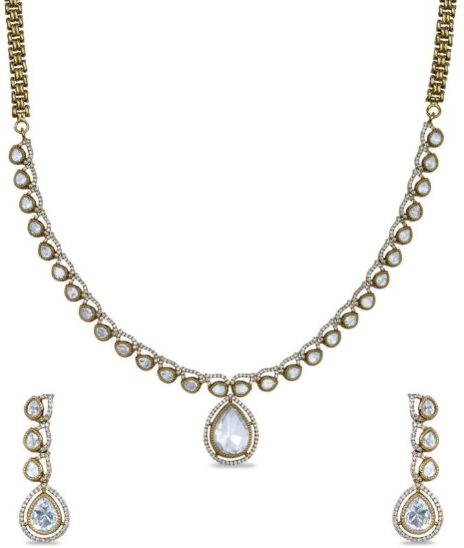 Classic Shine Polki Necklace Set