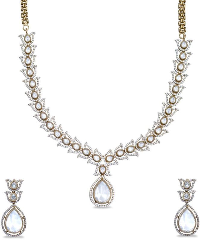 Leafy Affair Polki Necklace Set